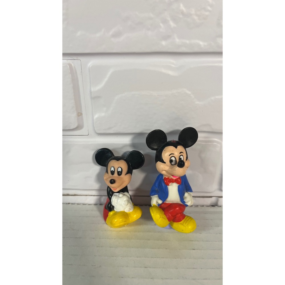 Disney Mickey Mouse Finger Puppets Unisex Small Multi-Color Vintage Set of 2